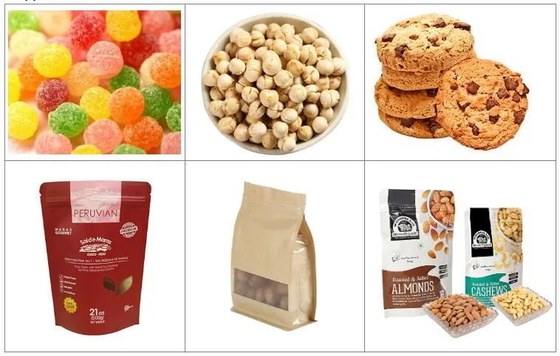 खाद्य Premade पाउच पैकिंग मशीन खाद्य Granules Doypack जिपर बैग नोजल